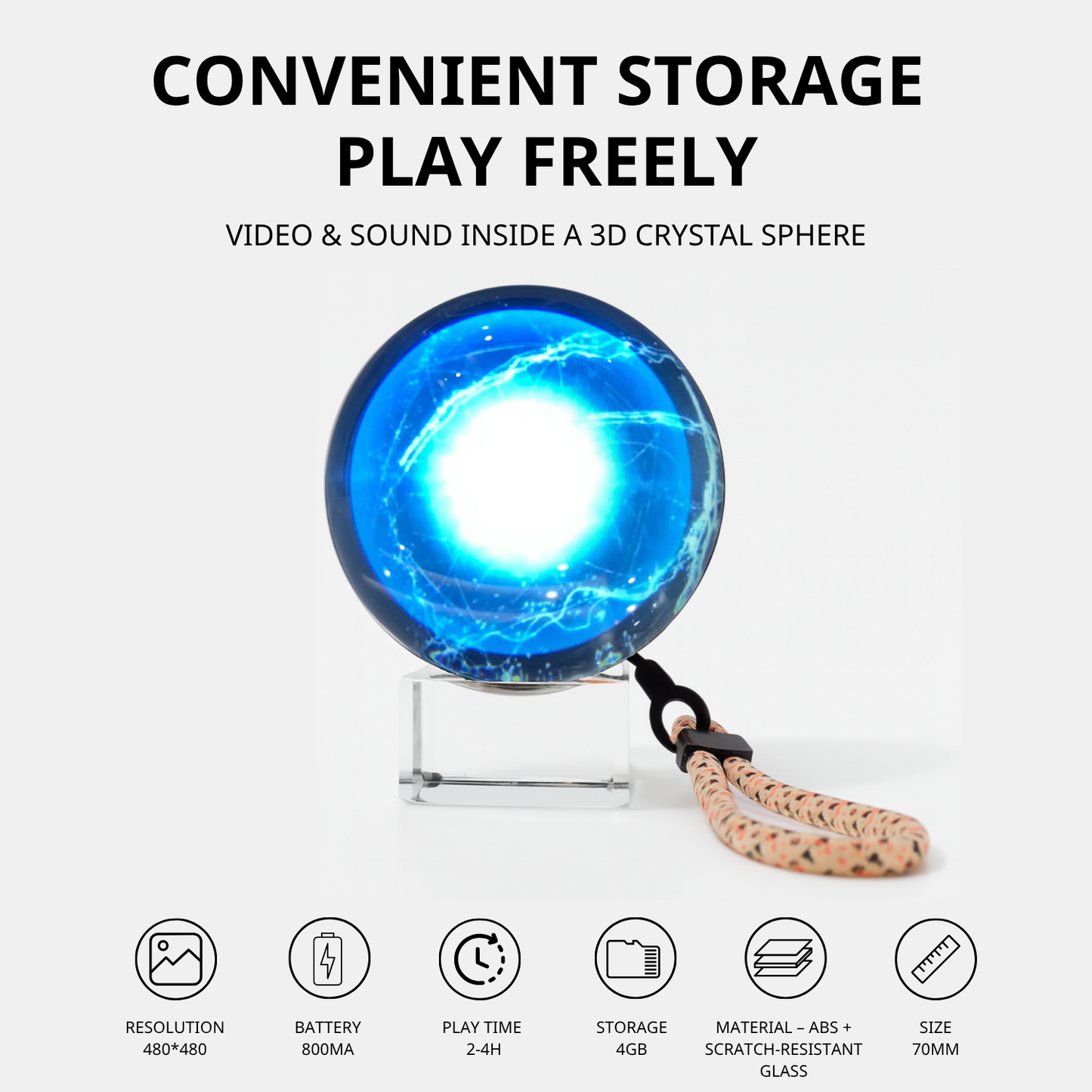 Crystal VidiBall™ – Customizable Video Glass Ball