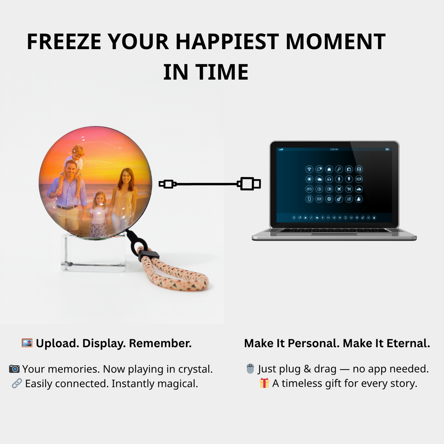 Crystal VidiBall™ – Customizable Video Glass Ball