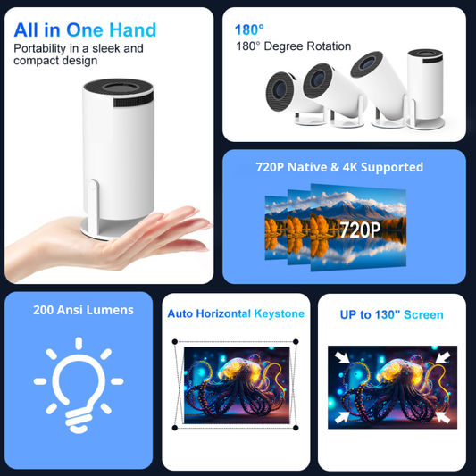 Tusmade HY300 Pro 4K Smart Projector