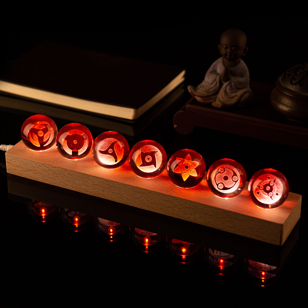 Shinobi Eyes Impact 4 cm 3D Crystal Ball Night Light Set