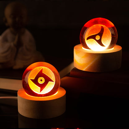 Shinobi Eyes Impact 4 cm 3D Crystal Ball Night Light Set