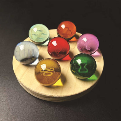 Shinobi Village Impact 4 cm 3D Crystal Ball Night Light Set