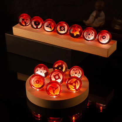 Shinobi Eyes Impact 4 cm 3D Crystal Ball Night Light Set