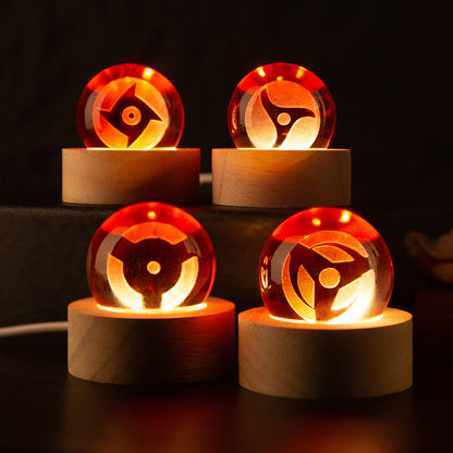 Shinobi Eyes Impact 4 cm 3D Crystal Ball Night Light Set
